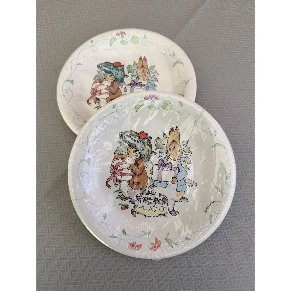 Vintage 1998 Beatrix Potter Friends Paper Plates & Napkins C.R. Gibson New Pkgs